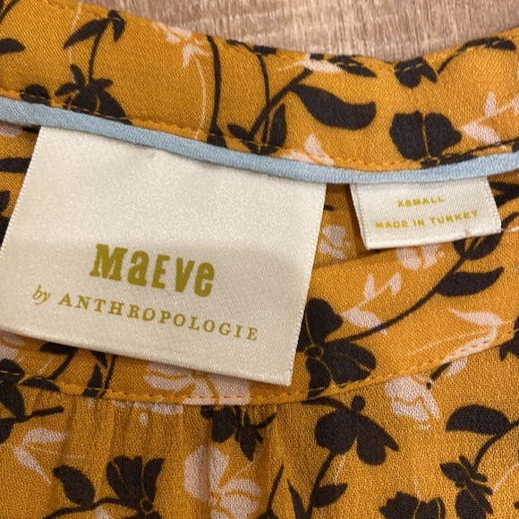 Anthropologie Maeve holiday Christmas peplum blouse super cute boho - Picture 2 of 5